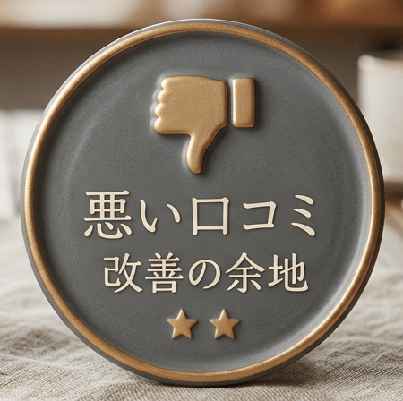 悪い口コミのマーク